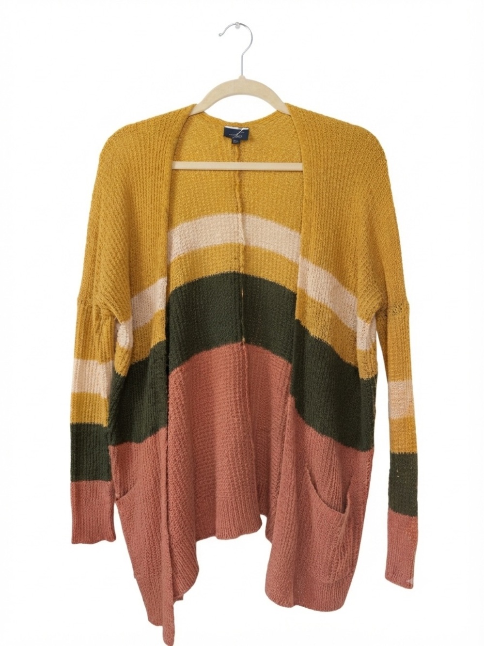 Daytrip Colorblock Open-Front Cardigan